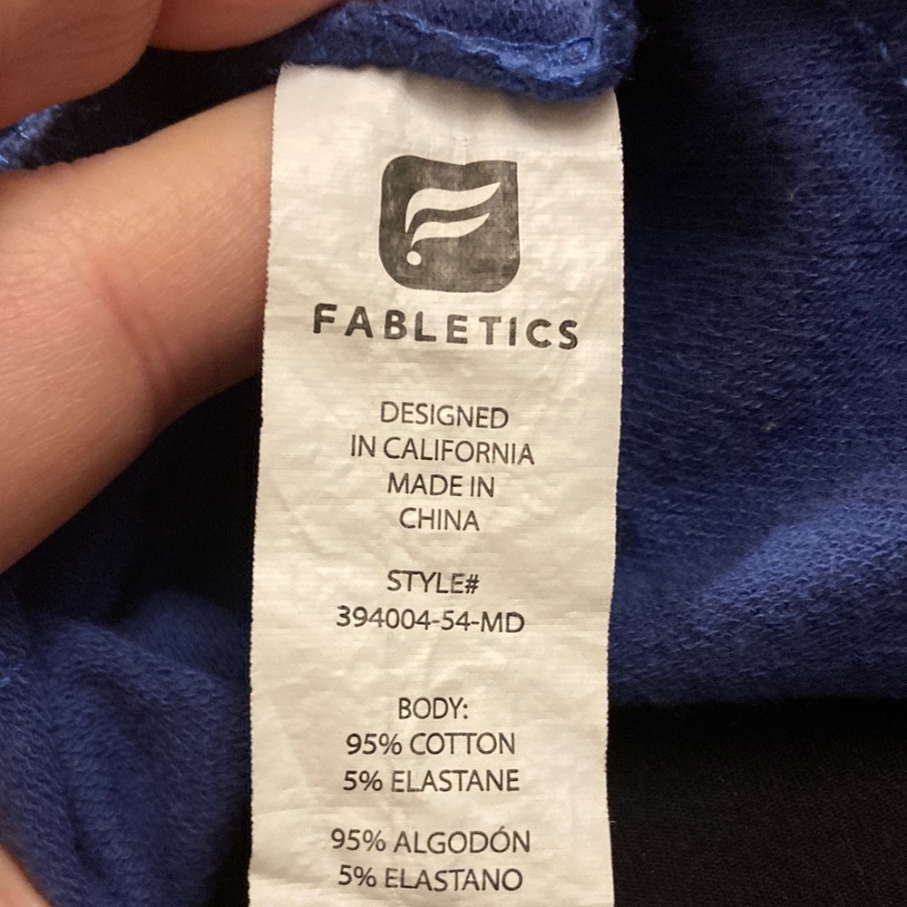 Fabletics Blue Open Front Jacket M - image 5